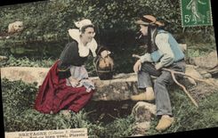 CPA Folklore Bretagne 