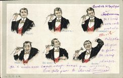 CPA Fantaisie Telephone Homme 