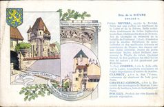 VINTAGE POSTCARD Nievre Nevers