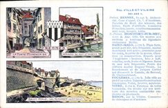 VINTAGE POSTCARD Ille and Vilaine Rennes