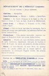 VINTAGE POSTCARD Geographical map Chocolate factory of Aiguebelle Herault