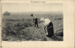 CPA Folklore Les paysans de France Faucher et sarcleuse