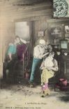 CPA Folklore Le barbier du village Coiffeur 