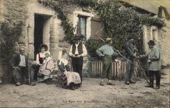 CPA Folklore La paie des moissonneurs 