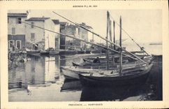 VINTAGE POSTCARD Boat Provence Martigues