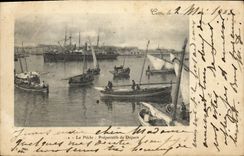 CPA Bateau La peche Preparatifs au depart 