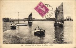 CPA Bateau Le Crotoy Retour de peche 
