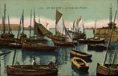 CPA Bateau le Havre L'anse des pilotes 