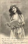 VINTAGE POSTCARD Fantaisie Woman Carries Vein Pig Pig