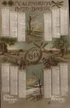 VINTAGE POSTCARD Fantaisie Calendar Carries Happiness 1918