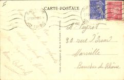 VINTAGE POSTCARD Goat Plane Chamonix Praz pastoral Scene and the chain of Mont Blanc