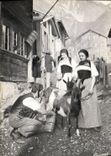 CPA Chevre Femmes Folklore