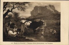 CPA Musee de Grenoble Berghem Le troupeau Vache