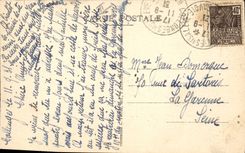 VINTAGE POSTCARD Goat Saleve the alpine range seen of the table of orientation of the Thirteen trees