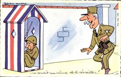 CPA Fantaisie Humour Soldat Militaria