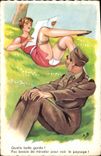 CPA Fantaisie Humour Soldat Militaria
