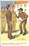VINTAGE POSTCARD Fantasy Humor Soldier Militaria Jean Hood