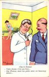VINTAGE POSTCARD Fantasy Humor Lechat Doctor