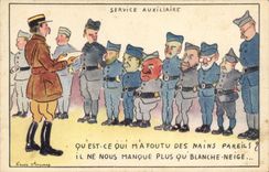 VINTAGE POSTCARD Fantasy auxiliary Militaria Service