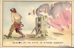 VINTAGE POSTCARD Militaria Fantasy To scuttle