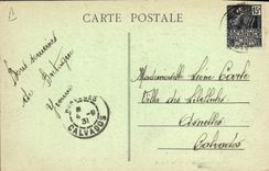 VINTAGE POSTCARD Folklore Pleasures of the village Small sautery of Sunday