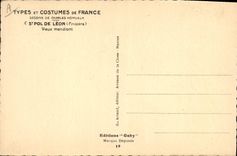 CPA Folklore Charles Homualk St Pol de Leon Vieux mendiant 