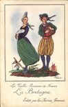CPA Folklore Farines Jammet Bretagne 