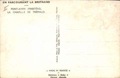CPA Folklore Bretagne Pont-Aven La chapelle de Tremalo