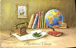 CPA Fantaisie Telephone Voex Globe 