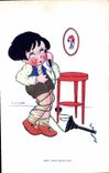 CPA Fantaisie Telephone Enfant 