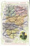 CPA Carte geographique Chocolaterie d'Aiguebelle Aisne