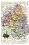 VINTAGE POSTCARD Geographical map Chocolate factory of Aiguebelle Aveyron