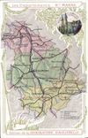 CPA Carte geographique Chocolaterie d'Aiguebelle Haute Marne