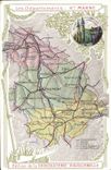 CPA Carte geographique Chocolaterie d'Aiguebelle Haute-Marne Chaumont