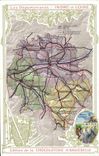 VINTAGE POSTCARD Geographical map Chocolate factory of Aiguebelle Indre and the Loire Amboise