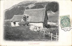 CPA Folklore A la campagne 