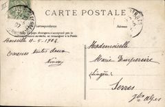 CPA Folklore Entree d'auberge de campagne Pipe Tabac