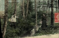 CPA Folklore L'obstacle 