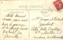 CPA Folklore Type de berger Chien 