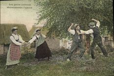 CPA Folklore Les petits cadeaux entretiennent l'amitie 