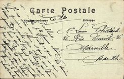 VINTAGE POSTCARD Boat La Rochelle Tower of the Four Sergeants and building sites