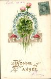 VINTAGE POSTCARD Fantaisie Clover Carries happiness