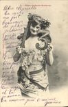 VINTAGE POSTCARD Fantaisie Woman Carries Happiness Quantifies 13