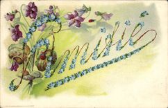 VINTAGE POSTCARD Fantasy Emilie First name