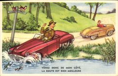 VINTAGE POSTCARD Humor thus Come from my Automobile dimension Splashes
