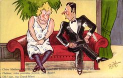 CPA Humour Madame Olive