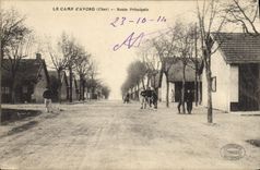 POSTAL Militaria de la VENDIMIA el campo de las carreteras principales de Avord