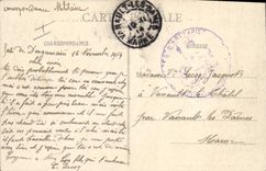 Alrededores de Militaria de la POSTAL de la VENDIMIA de Toul el campo de madera que el obispo asigna a los shootings del 11mos y de 39eme de la infantería