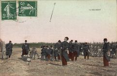 CPA Militaria Au regiment 