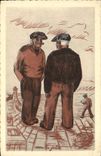 CPA Folklore Types et costumes bretons Jorge Marin Pecheurs Peche 